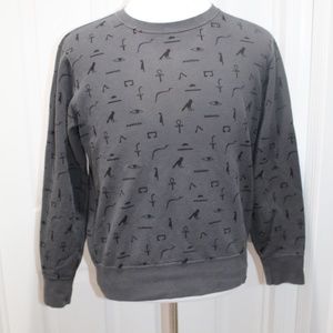 Sprz NY MoMA Uniqlo Gray Sweatshirt Size S Small Mens Hieroglyphics